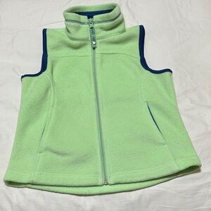 REI Light Green Fleece Pullover with Navy Logo Accent